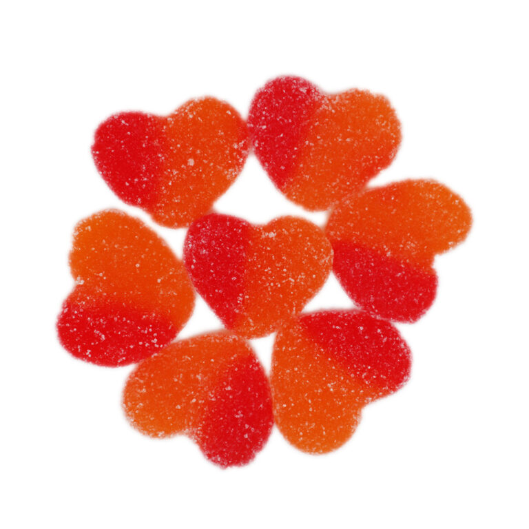 Vidal 4.4# Gummi Peach Hearts – Casani Candy Co.